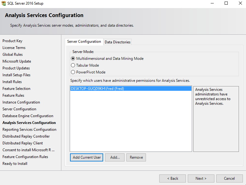 Screenshot of the installation wizard.