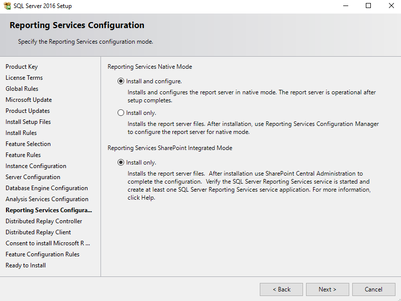 Screenshot of the installation wizard.