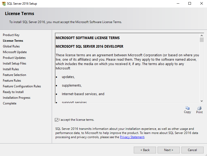 Screenshot of the installation wizard.