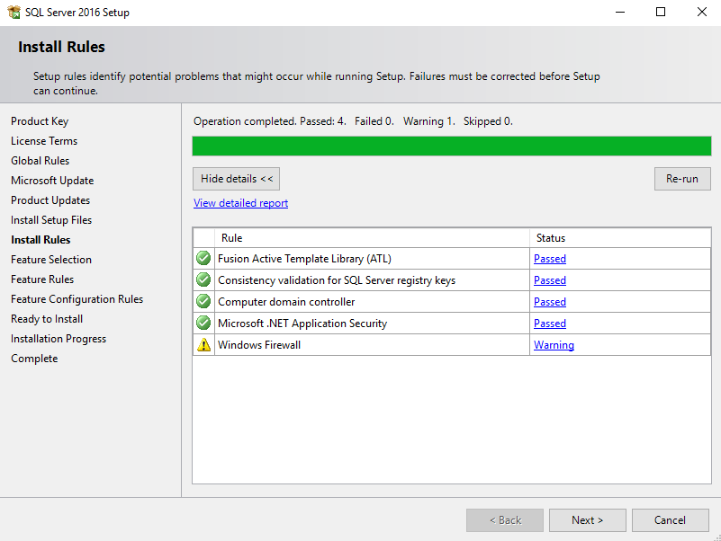 Screenshot of the installation wizard.
