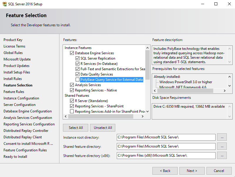 Screenshot of the installation wizard.