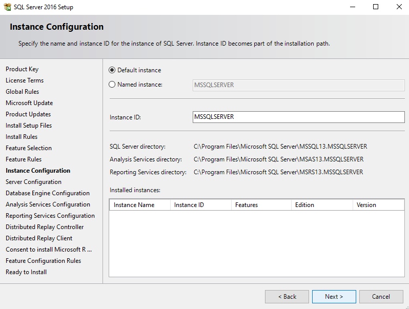 Screenshot of the installation wizard.