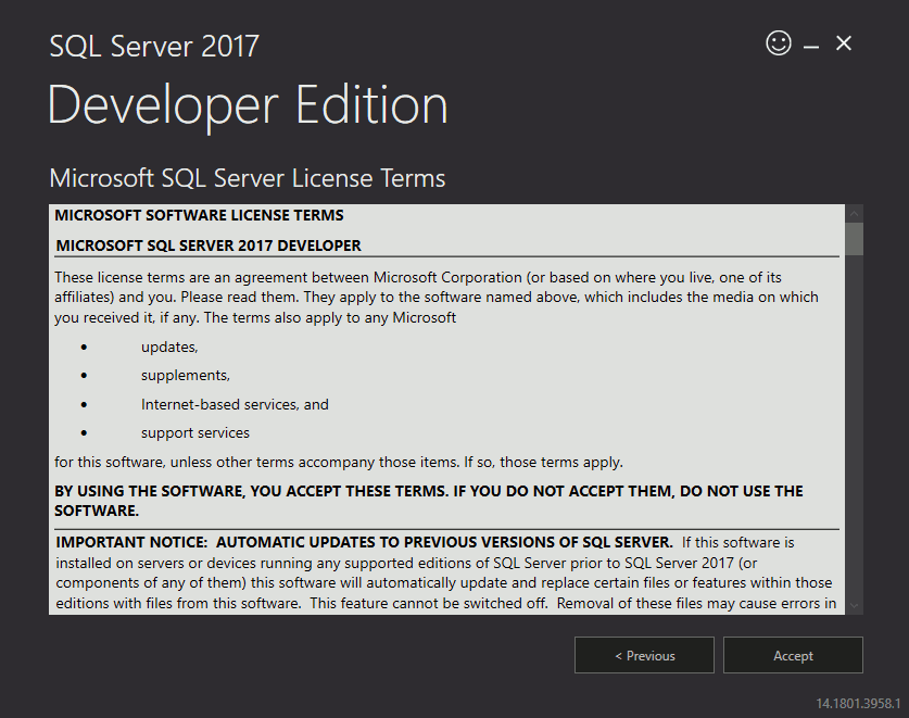 Screenshot of the License screen.