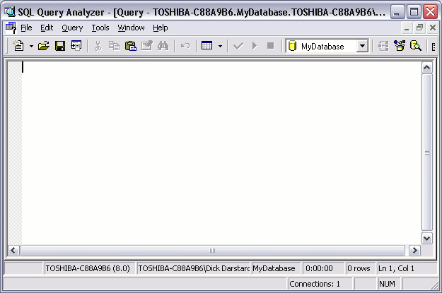 Picture of Query Analyzer