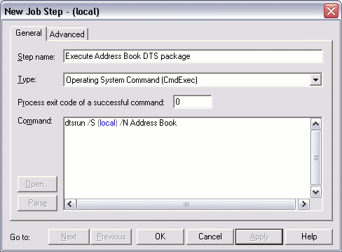 Create SQL Server Agent Job - step 4