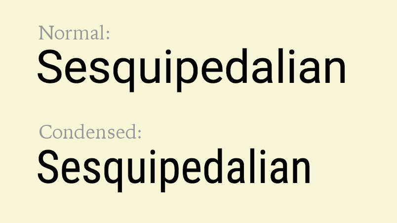 CSS font-stretch